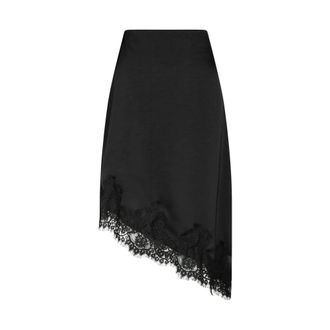 Neo Noir Rokken, Dames, Zwart, XL, Midi Rokken