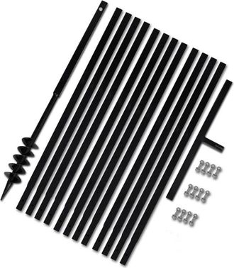 vidaXL Taladro De Tierra Con Mango 80 Mm Con Tubo De Extensi&oacute;n 13 M Acero Vidaxl