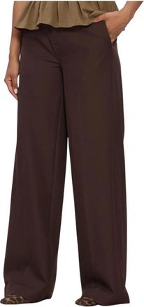 Co'Couture Luna CC Wide Pant - Dames - Wijde Broeken - Bruin - XS - Broeken