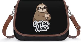 Generic Sloth Coffee Now Fashion Womens Crossbody Bags Novelty Handbag Shoulder Bag Purse
