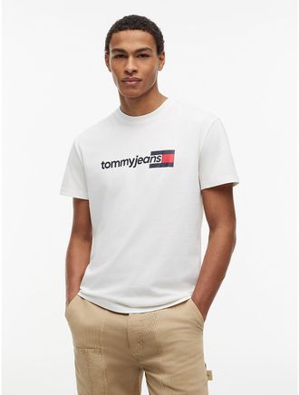 Tommy Hilfiger Mens Tommy Jeans Logo T-Shirt - White - XXL