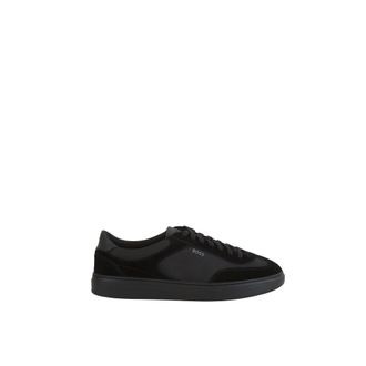 HUGO BOSS Schoenen, Heren, Zwart, 42 EU, Leer, Kieran Lage Sneakers