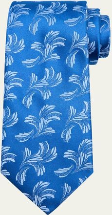 Charvet Mens Abstract Paisley Silk Tie