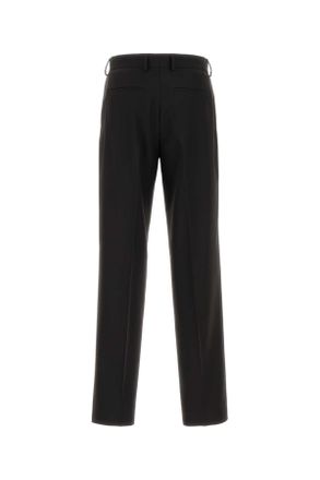 Fendi Mens Chocolate Twill Pant Caffe Exterior: Polyester Wool Pantaloni