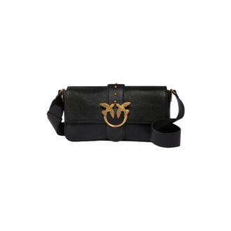 Pinko Love Bag Slouchy Grande - Dames - Schoudertassen - Zwart - ONE Size - Katoen - Tassen