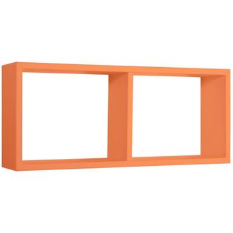 OEM Estante Rectangular De Pared 2 Compartimentos Mod. Morgana Naranja
