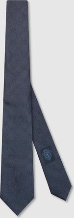Gucci GG Silk Jacquard Tie, Blue