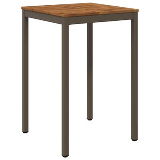 vidaXL Mesa De Bar Para Jard&iacute;n Natural Y Caf&eacute; 70 X 68,5 X 105 Cm Vidaxl