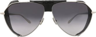 Alaia Aviator-Frame Metal Sunglasses