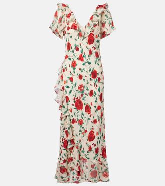 Rixo Clementina silk crepe de chine maxi dress