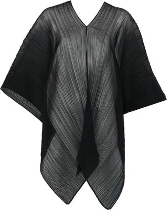 Pleats Please Issey Miyake Geplooide sjaal - Zwart