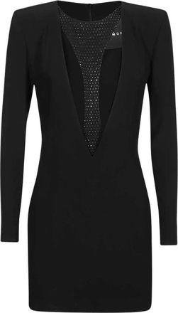 John Richmond Jurk met lange mouwen en uitsnijding - Dames - Korte kleedjes - Zwart - XS - Kleedjes