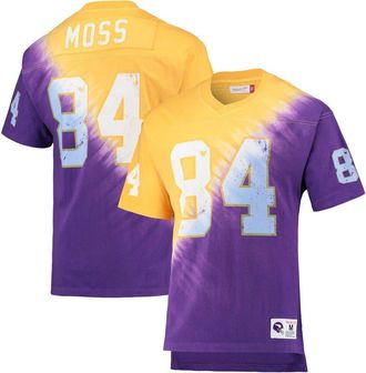 Mitchell & Ness Mens Mitchell & Ness Randy Moss Gold/Purple Minnesota Vikings Retired Player Name & Number Diagonal Tie-Dye V-Neck T-Shirt at Nordstrom, Size X-Large