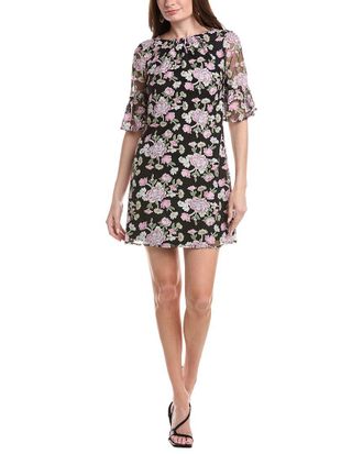 Adrianna Papell Embroidered A-Line Mini Dress