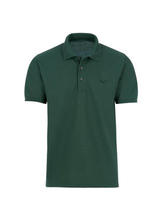 Trigema Poloshirt TRIGEMA TRIGEMA Poloshirt in Piqu&eacute;-Qualit&auml;t, Herren, Gr. 5XL, gr&uuml;n (tanne), 100% Baumwolle, Basic, Shirts Poloshirt