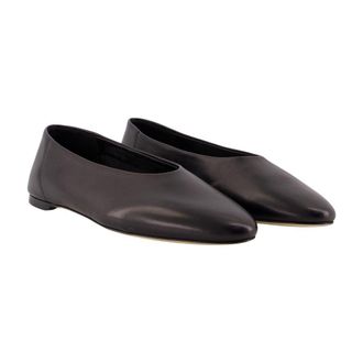 Toteme Calfskin Slip-On Flat - Black