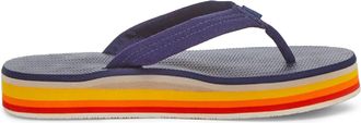 Hari Mari Womens Dunes Sunset Flip-Flops Blue 10