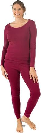Leveret Womens Cotton Solid Matching Family Pajamas in Maroon at Nordstrom, Size X-Large