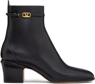 Valentino Garavani 60mm Tan-Go ankle boots - women - Calf Leather/Lambskin/Calf Leather/Goat Skin/Metal - 41 - Black
