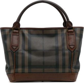 Burberry 2000-2017 Smoked Check Coated Canvas handbag - Brown
