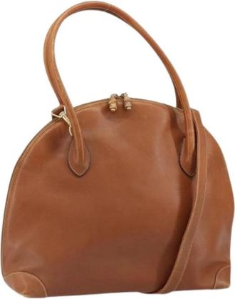 Gucci Pre-owned Vintage Hand Bag - Dames - Vintage Handtas - Bruin - ONE Size - Leer - Vintage