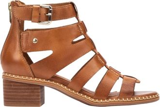 Pikolinos Casual Kameel Leren Dames Sandalen - Dames - Sandalen met hakken - Bruin - 36 EU - Leer - Schoenen