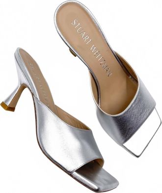 Stuart Weitzman Womens Tia 75 Sandals In Silver