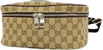 Gucci Pre-owned Belt Bags, male, Beige, Size: ONE SIZE Pre-owned Canvas Fanny Pack