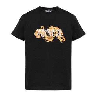 Versace Jeans Couture T-Shirts, male, Black, Size: 2XL Printed T-Shirt
