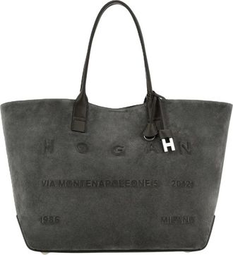 Hogan Address Shopping Bag - Dames - Tassen - Grijs - Maat: ONE Size Leer