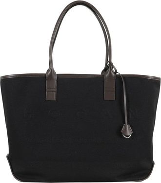 Hogan Medium Shopping Bag With Leather Accents And Lace Closure