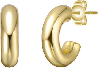 Rachel Glauber 14K Plated 7Mm Pearl Hoops