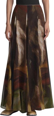 Lafayette 148 New York Floor Length Godet Silk Skirt