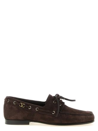 Valentino Garavani Brown Logo Loafers