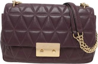 Michael Kors Pre-owned Sloan Shoulder Bag - Dames - Vintage Schoudertas - Paars - ONE Size - Leer - Vintage