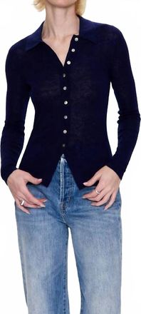 Pistola Denim Korey Long Sleeve Cardigan In Navy