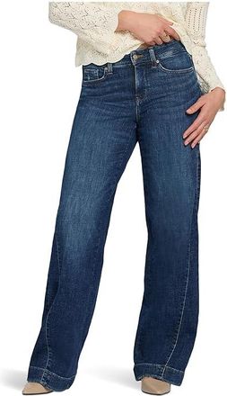 NYDJ Wide Leg Side Godets Jeans in Sunset Villa Womens Clothing Sunset Villa : 14 33, Cotton/Denim/Elastane
