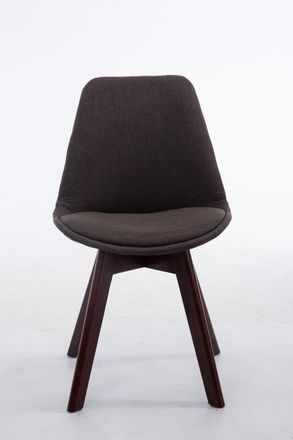 Clp Silla De Comedor Borneo V2 En Tela Gris Oscuro Nogal