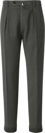 Berwich Pantaloni affusolati con pieghe - Verde