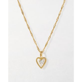Edge of Ember Heart Diamond Pendant Necklace at Nordstrom, Size 18