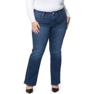 Slink Jeans Mid Rise Slim Bootcut Jeans in Baylee at Nordstrom, Size 22W