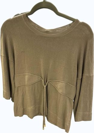 Manila Grace Womens Tie Shirt In Green