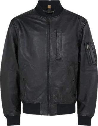 Belstaff Marker Jacket - Heren - Bomber jackets - Zwart - L - Leer - Jassen