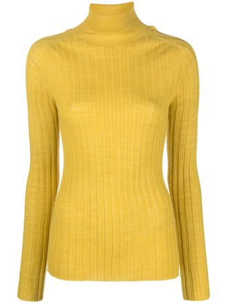 Alysi roll-neck ribbed jumper - Yellow