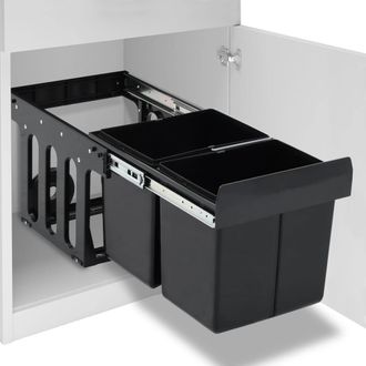 vidaXL Vidaxl - Cubo De Basura De Cocina Extra&iacute;ble Reciclaje Cierre Suave 36 L