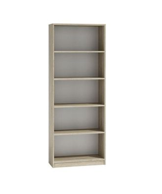 Hucoco Hucoco - Florence Biblioteca Contempor&aacute;nea Con 5 Nichos Para Sala De Estar/oficina/dormitorio 30x60x182 Gabinete De Almacenamiento Multifuncional Libr