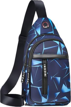 Generic Classic Durable Nylon Messenger Shoulder Bag Multipurpose Crossbody Purse For Men And Women Everyday Carryall (Blue, One Size)