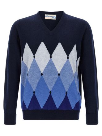 Ballantyne Argyle Pattern Sweater