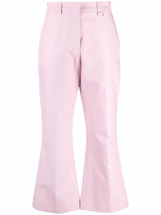 Msgm pressed-crease cotton tailored trousers - Pink