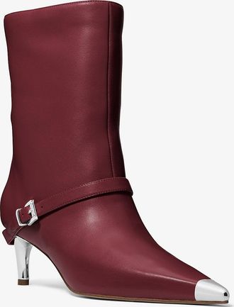 Michael Kors Kasia Leather Buckle Boot